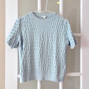 COS knot top green short sleeves